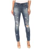 Blank Nyc Denim Distressed Skinny In So Called Life (blue) Women's Jeans