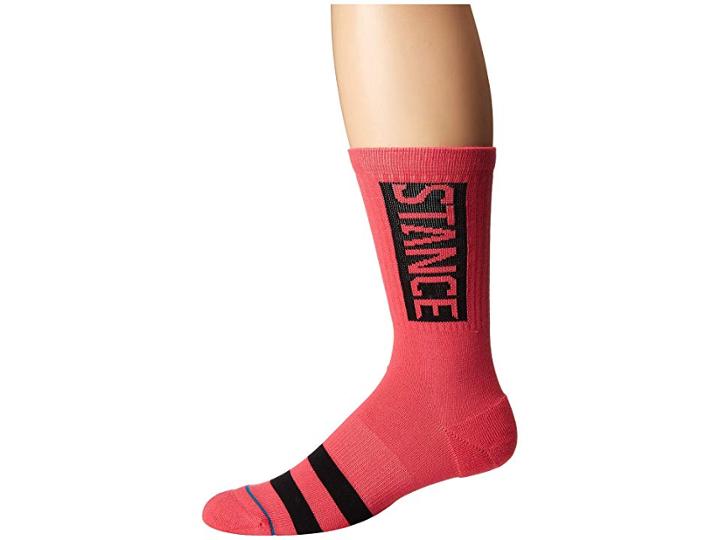 Stance Og (neon Pink) Men's Crew Cut Socks Shoes