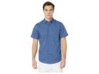 Ben Sherman Short Sleeve Scattered Target Print Shirt (true Navy) Men's Clothing