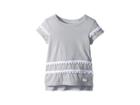 7 For All Mankind Kids High-low Tee (little Kids) (pearl Blue Stripe) Girl's T Shirt