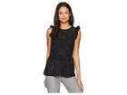 Kensie Delicate Burnout Top Ks8k4709 (black) Women's Sleeveless