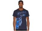Versace Jeans Tiger Logo Short Sleeve T-shirt (blue) Men's T Shirt