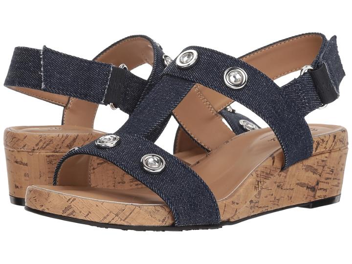 Soft Style Oralee (indigo Denim) Women's Wedge Shoes