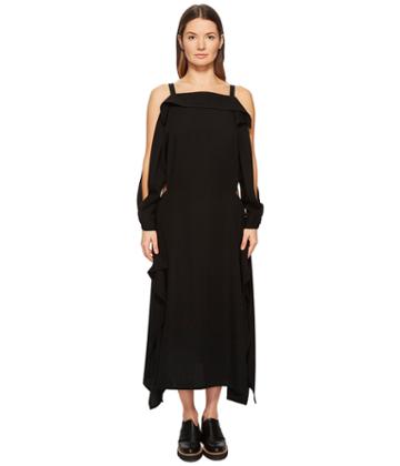 Limi Feu Long Sleeve Cold Shoulder Square Dress (black) Women's Dress