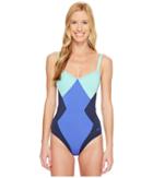Nike Color Surge Bandeau Tank Top (medium Blue) Women's Swimwear
