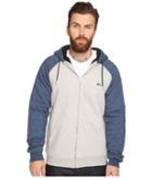 Quiksilver Block Outback Sherpa Zip Sweatshirt (light Grey Heather) Men's Sweatshirt