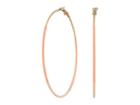 Guess Thread Wrapped Extra Large Hoop Earrings (gold/peach) Earring