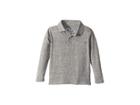 Chaser Kids Polo Shirt With Front Pocket (toddler/little Kids) (streaky Grey) Boy's Long Sleeve Pullover
