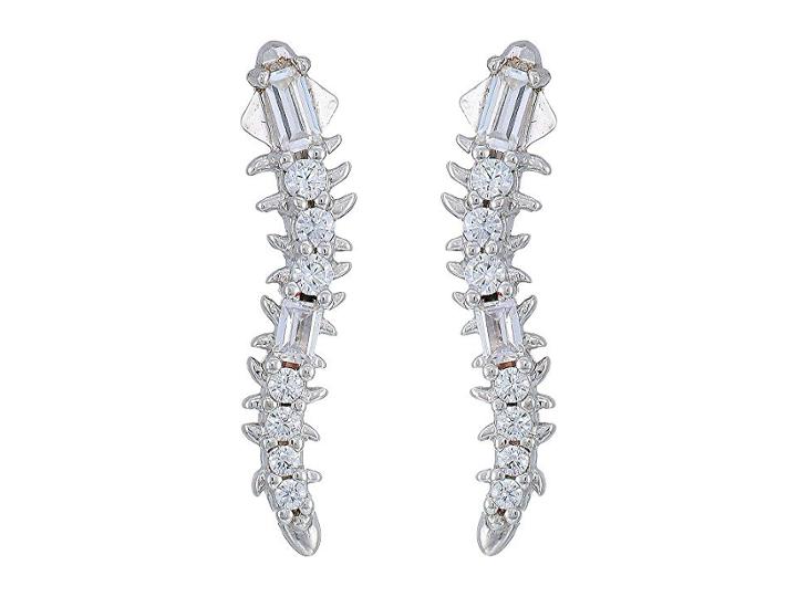 Kendra Scott Sinclair Earrings (rhodium/metal/white) Earring