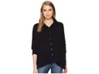 Michael Stars Rylie Rayon Boxy Button Up Shirt (black) Women's Clothing