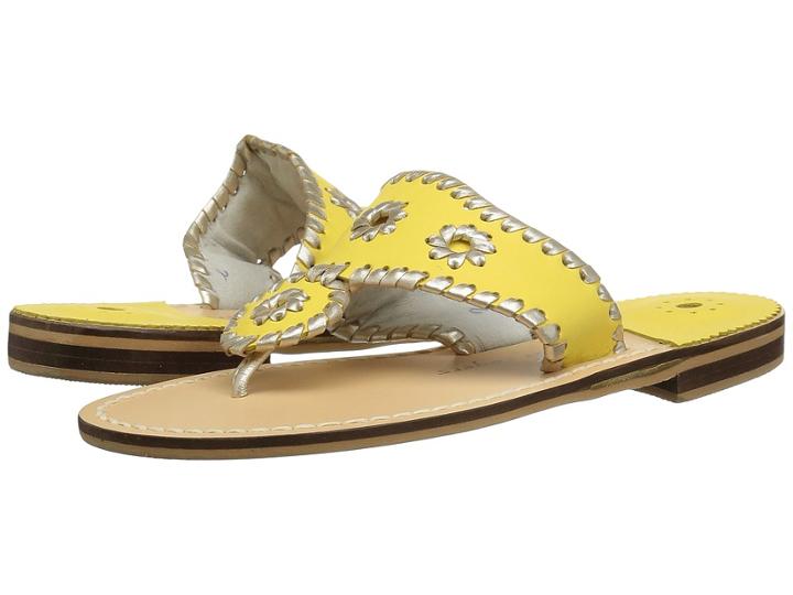 Jack Rogers Miss Palm Beach Platinum (little Kid/big Kid) (buttercup/plat) Women's Shoes