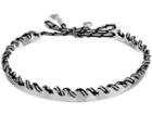 Rebecca Minkoff Climbing Rope Whipstitch Collar Necklace (silver/black) Necklace