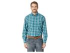 Wrangler George Strait Two-pocket Button Plaid (forest Green) Men's Clothing