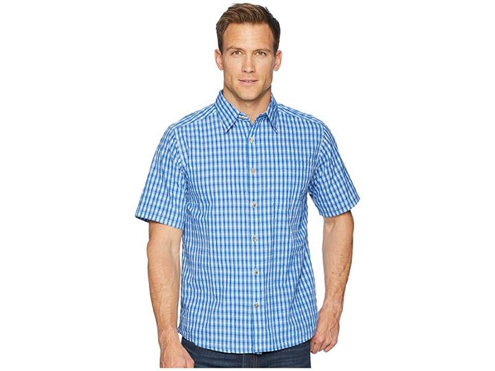 Mountain Khakis Oxbow Crinkle Short Sleeve Shirt (neptune) Men's Clothing