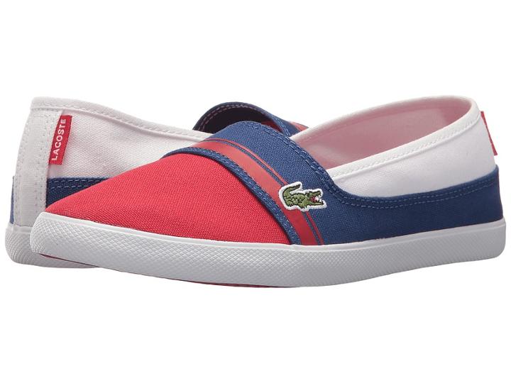 Lacoste Kids Marice 118 1 (little Kid/big Kid) (dark Blue/red) Kid's Shoes