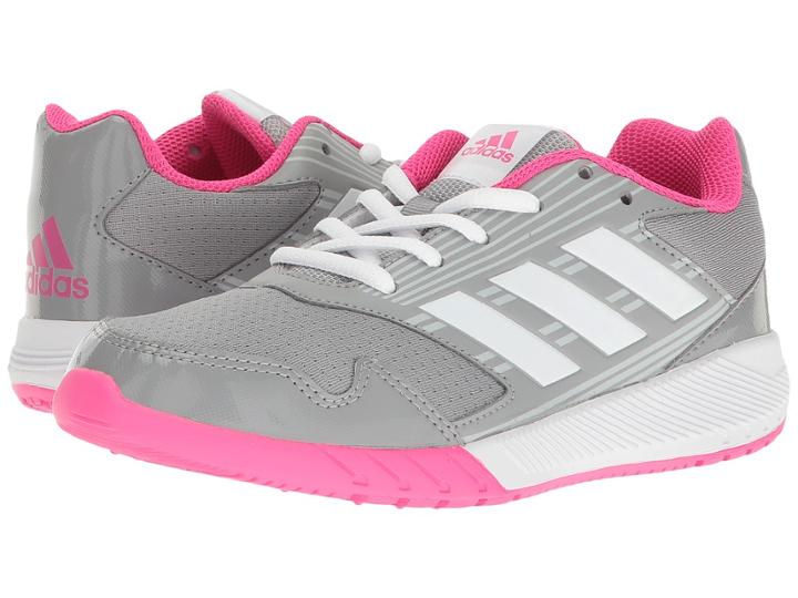 Adidas Kids Altarun (little Kid/big Kid) (clear Grey/white/shock Pink) Girls Shoes