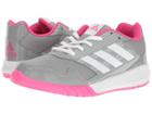 Adidas Kids Altarun (little Kid/big Kid) (clear Grey/white/shock Pink) Girls Shoes