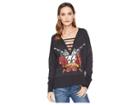 Rock And Roll Cowgirl Long Sleeve Pullover 48t7440 (black) Women's Clothing