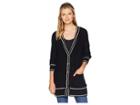Lucky Brand Button Front Cardigan Sweater (lucky Black) Women's Sweater
