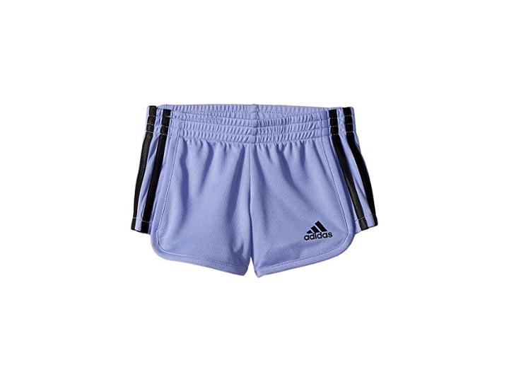 Adidas Kids Around The Block Mesh Shorts (toddler/little Kids) (medium Purple) Girl's Shorts