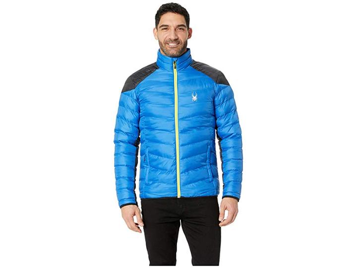 Spyder Geared Synthetic Down Jacket (turkish Sea/black/acid) Men's Jacket