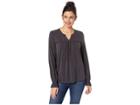 Lucky Brand Pintuck Peasant Top (lucky Black) Women's Clothing