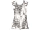 Bardot Junior Daydreamer Playsuit (big Kids) (white Stripe) Girl's Jumpsuit & Rompers One Piece