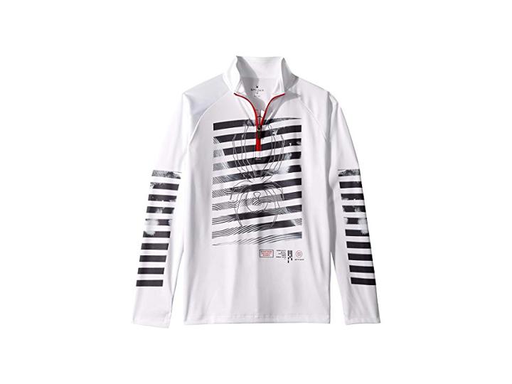 Spyder Kids Limitless Perfector Zip T-neck (big Kids) (white/red/black) Boy's Long Sleeve Pullover