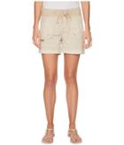 Jag Jeans Diana Knit Waist 5 Drawstring Shorts In Breezy Poplin (baby Camel) Women's Shorts