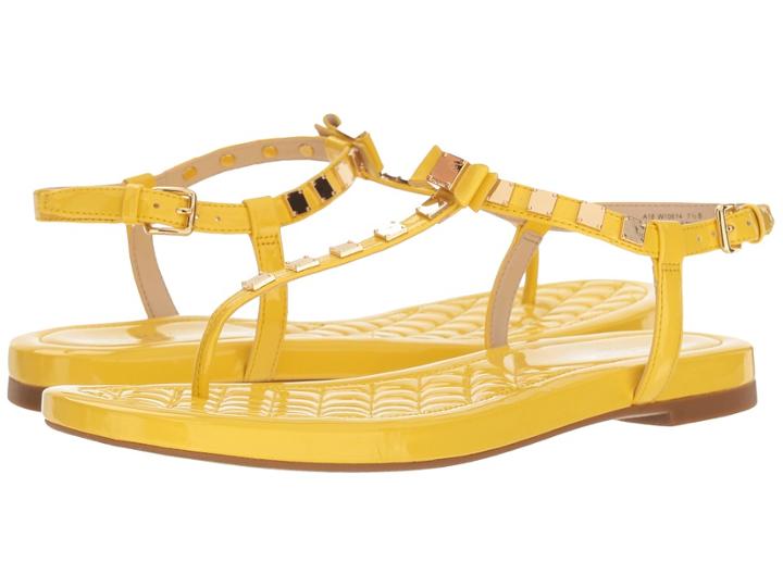 Cole Haan Tali Mini Studded Sandal (habanero Gold Patent) Women's Sandals