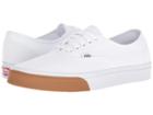 Vans Authentictm ((gum Bumper) True White/true White) Skate Shoes