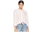 Juicy Couture Soft Woven Silk W/ Lace Back Shirting Top (crushed Pale Pink) Women's Clothing