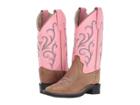 Old West Kids Boots Broad Square Toe (toddler/little Kid) (tan Fry) Cowboy Boots