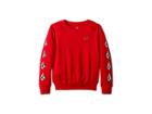 Volcom Kids Prismatized Crew Sweatshirt (little Kids/big Kids) (rad Red) Girl's Short Sleeve Pullover