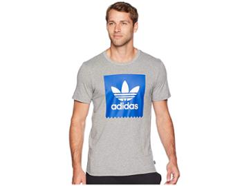 Adidas Skateboarding Solid Blackbird Tee (core Heather/collegiate Royal) Men's T Shirt