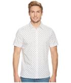 Perry Ellis Short Sleeve Stretch Printed Arrowhead Shirt (bright White) Men's Clothing