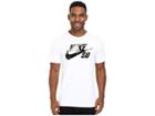Nike Sb Sb Logo Tee (white/white/black) Men's T Shirt