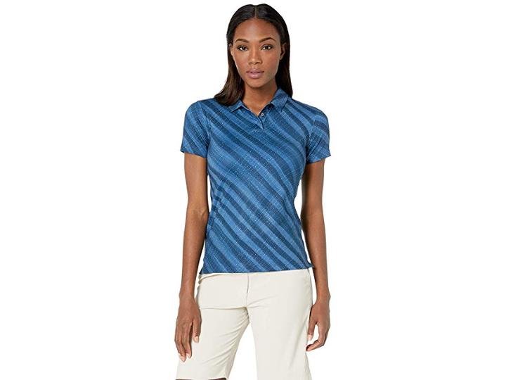 Nike Golf Dry Polo Short Sleeve Spring Print (blue Void/blue Void) Women's Short Sleeve Pullover