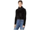 Jack By Bb Dakota Bat Your Lashes Rib Stitched Eyelash Sweater (black) Women's Sweater