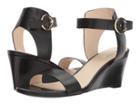 Cole Haan Rosalind Wedge Sandal (black Leather) Women's Sandals