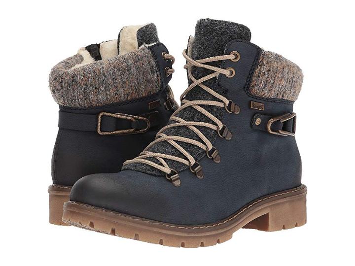 Rieker Y9131 Sabrina 31 (pazifik/anthrazit/graphit) Women's Lace-up Boots