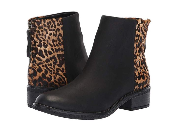 Sperry Maya Belle (black/leopard Pony) Women's Zip Boots