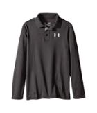 Under Armour Kids Ua Matchplay Long Sleeve Polo (big Kids) (carbon Heather/true Gray Heather/white) Boy's Long Sleeve Pullover