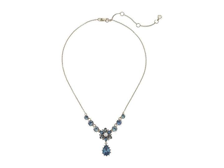 Marchesa 16 Inch Y-neck Necklace (gold/blue Multi) Necklace