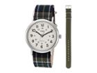 Timex Weekender 38 Box Set (green Plaid/olive) Watches