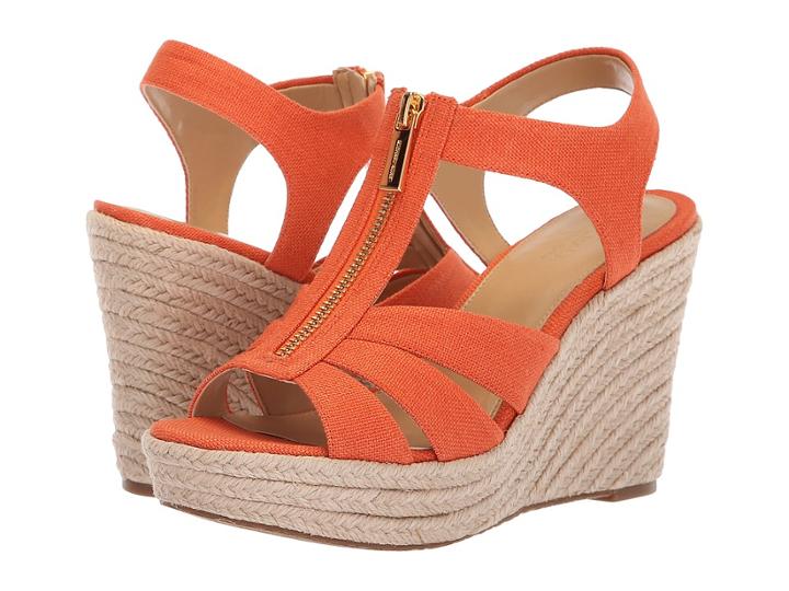 Michael Michael Kors Berkley Wedge (tangerine) Women's Wedge Shoes