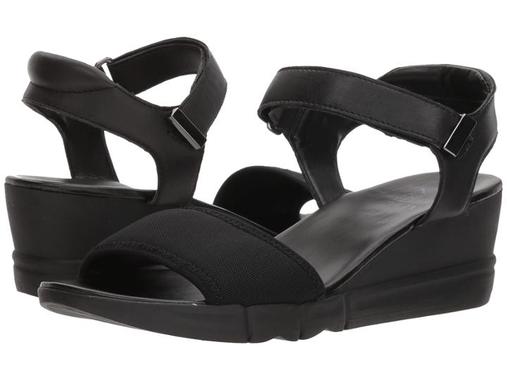 Naturalizer Irena (black Stretch Leather) Women's Wedge Shoes
