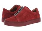 Frye Lena Zip Low (red Clay Suede) Women's Lace Up Casual Shoes