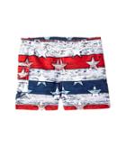 Columbia Kids Solar Streamtm Ii Boardshort (toddler) (white Stars & Stripes) Boy's Swimwear