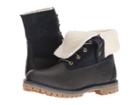 Timberland Authentics Teddy Fleece Waterproof Fold-down Boot (black Iris) Women's Waterproof Boots